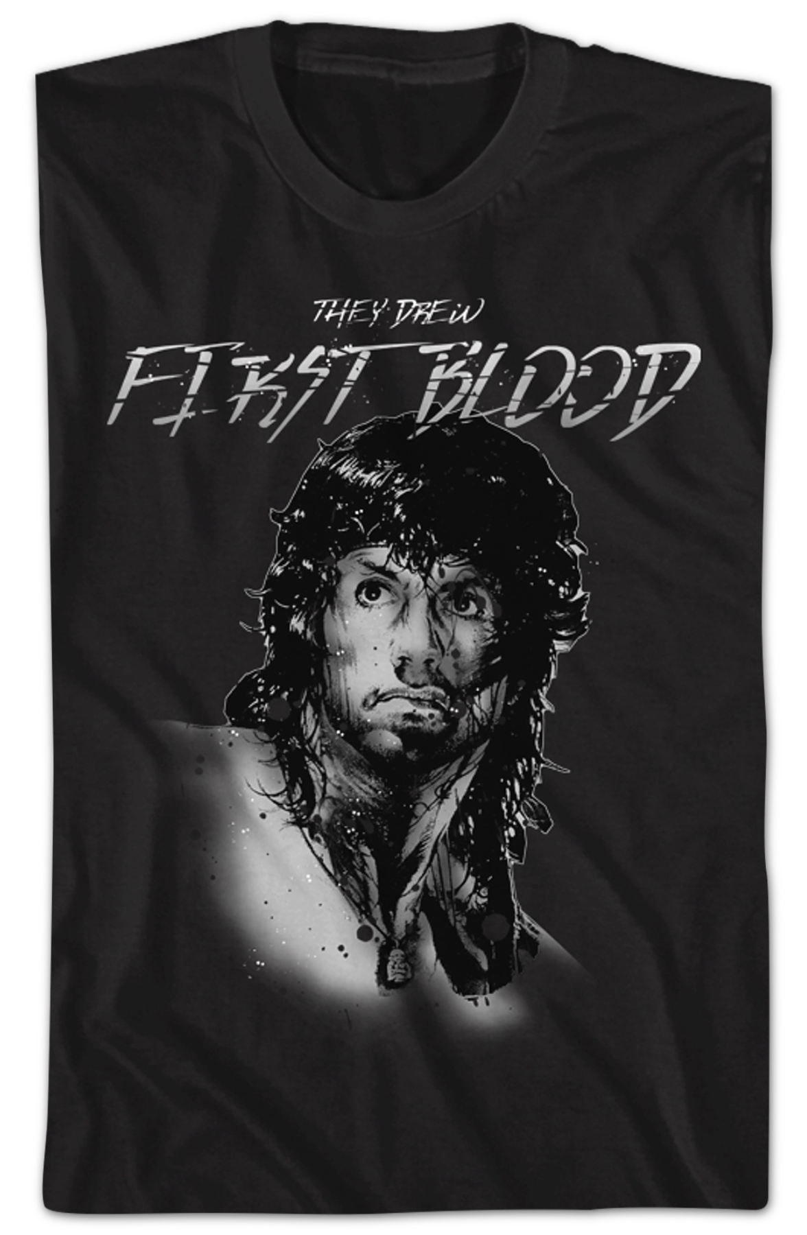 Rambo They Drew First Blood Black T-Shirt Hoodie, Sweatshirt | CiraTrend.com (Image 2)