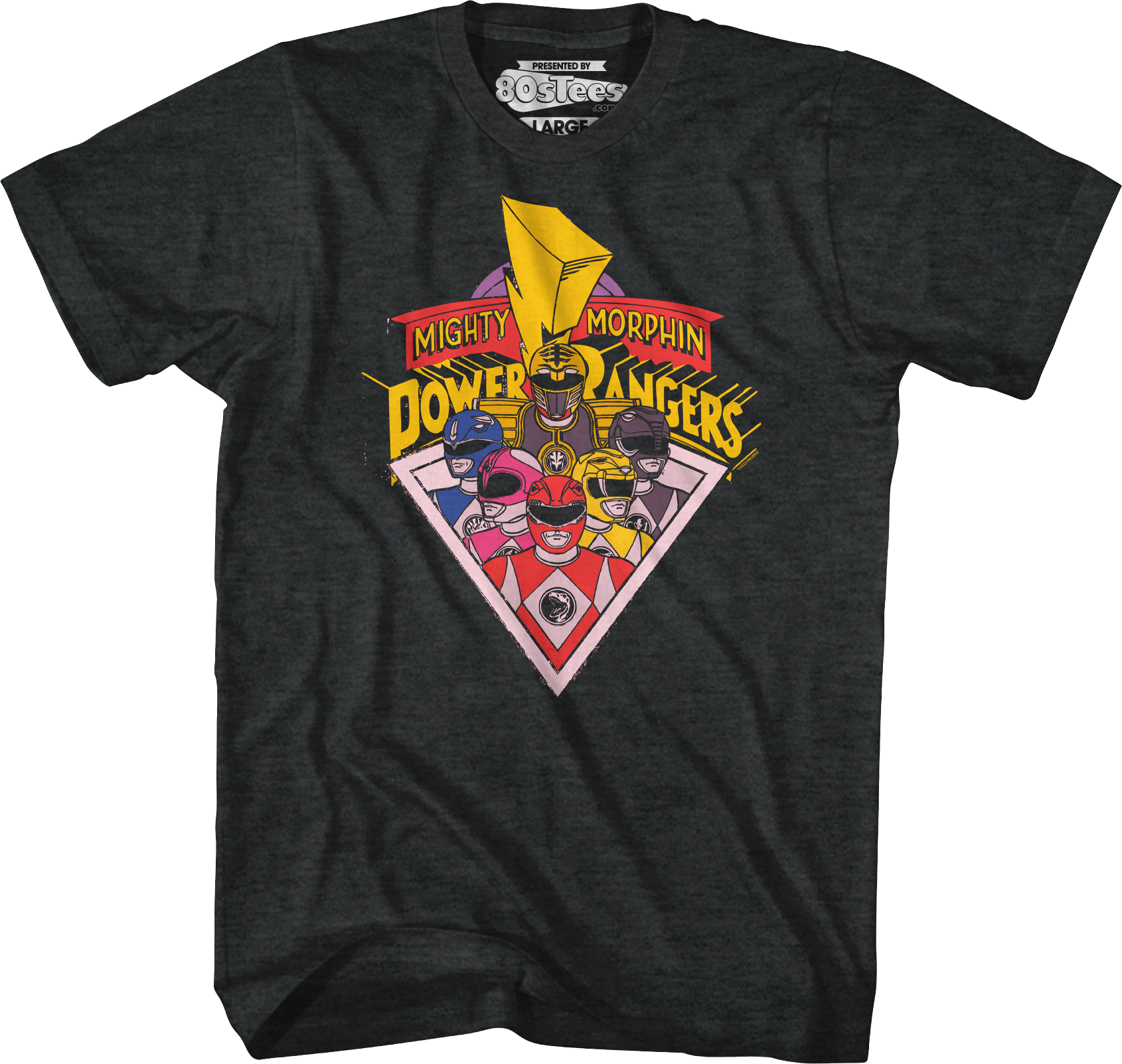 Rangers And Logo Mighty Morphin Power Rangers T-Shirt Hoodie, Sweatshirt | CiraTrend.com (Image 1)