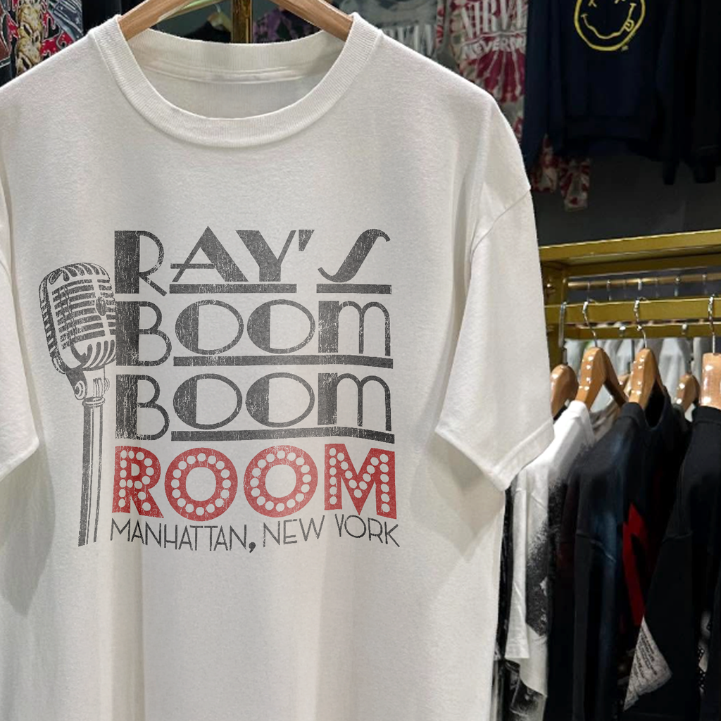 90s BOOM BOOM ROOM, NY RARE WASHED WHITE T-SHIRT