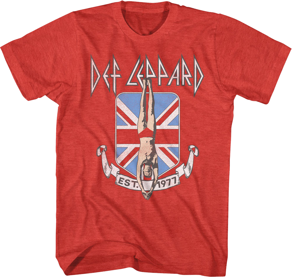 Red Est. 1977 Def Leppard T-Shirt Hoodie, Sweatshirt | CiraTrend.com (Image 1)