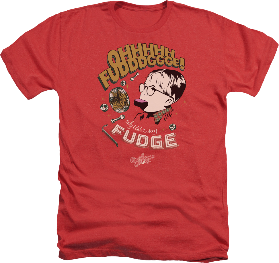 Red Heather Oh Fudge Christmas Story T-Shirt Hoodie, Sweatshirt | CiraTrend.com (Image 1)