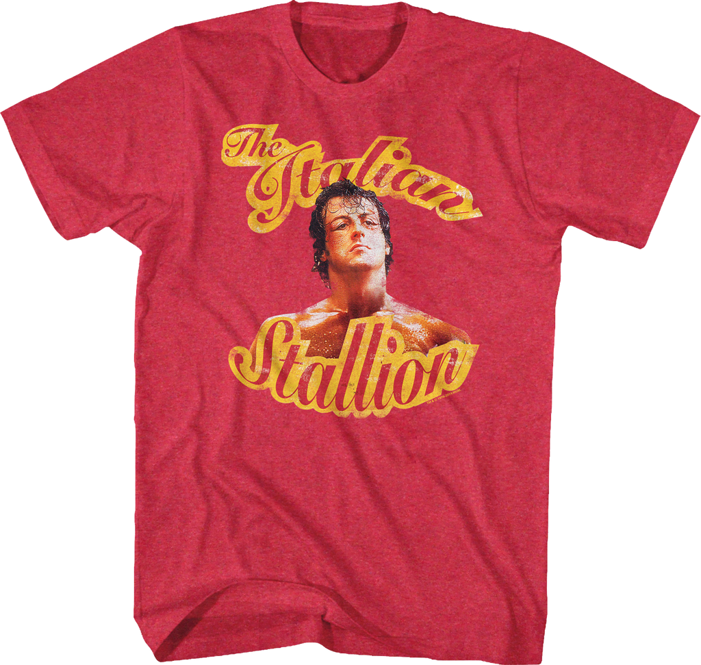 Red Italian Stallion Rocky T-Shirt Hoodie, Sweatshirt | CiraTrend.com (Image 1)