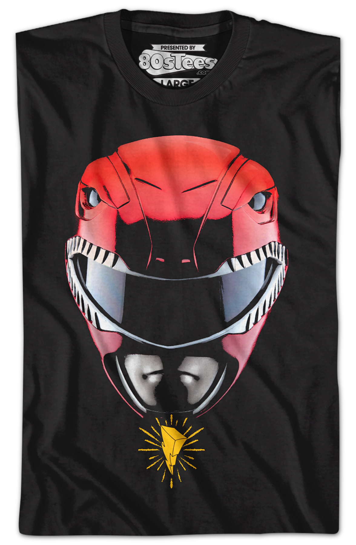 Red Ranger Helmet Mighty Morphin Power Rangers T-Shirt Hoodie, Sweatshirt | CiraTrend.com (Image 2)