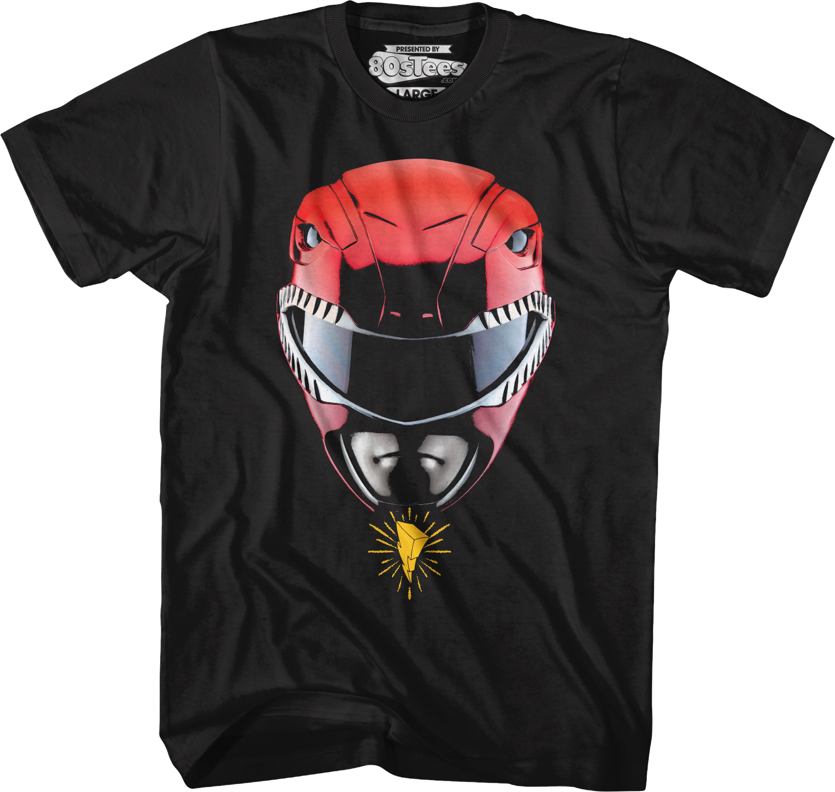 Red Ranger Helmet Mighty Morphin Power Rangers T-Shirt Hoodie, Sweatshirt | CiraTrend.com (Image 1)