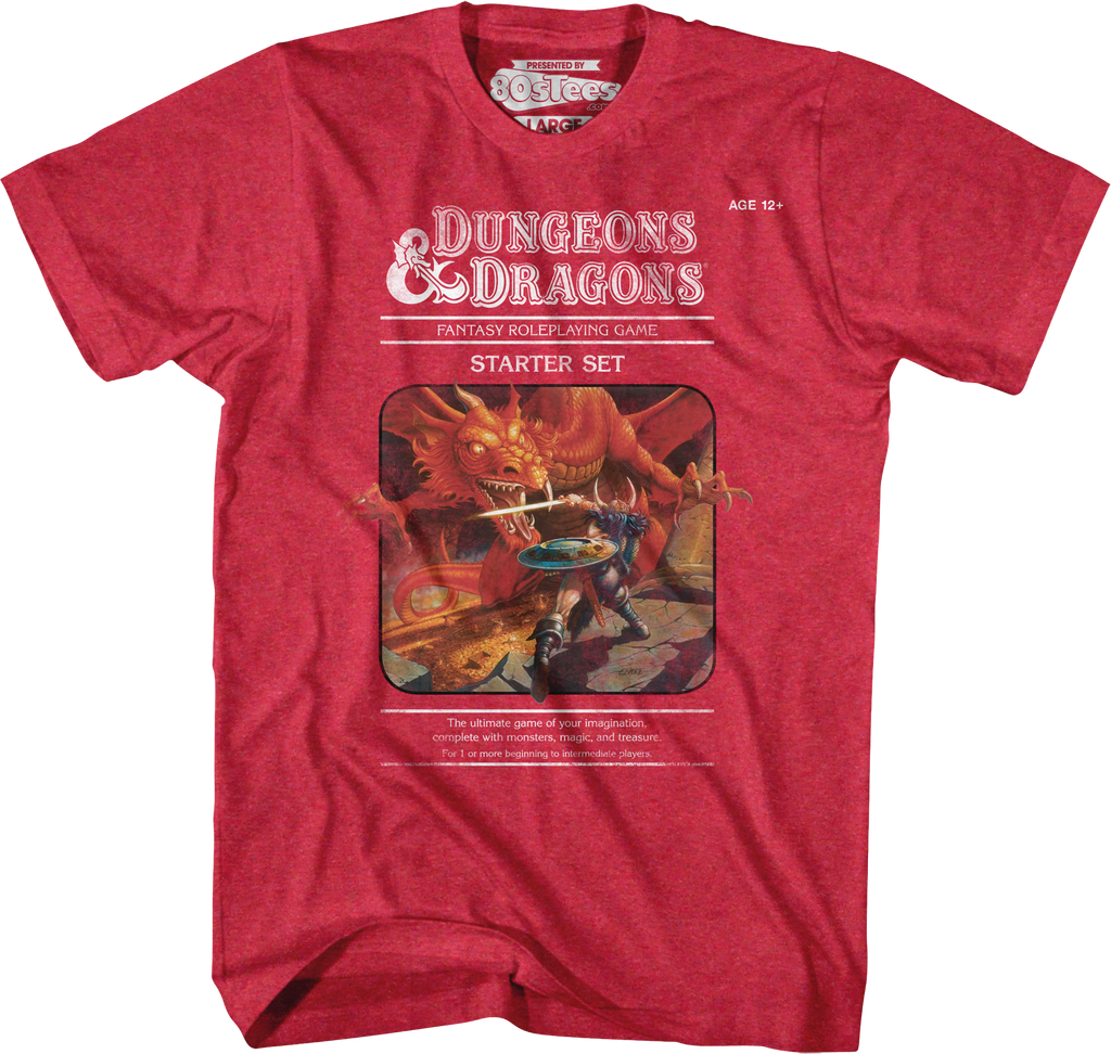 Red Starter Set Dungeons & Dragons T-Shirt Hoodie, Sweatshirt | CiraTrend.com (Image 1)