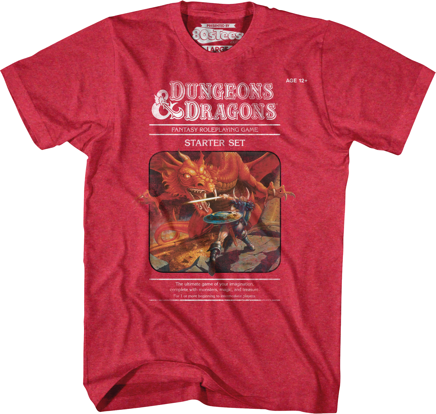 Red Starter Set Dungeons & Dragons T-Shirt Hoodie, Sweatshirt | CiraTrend.com (Image 1)