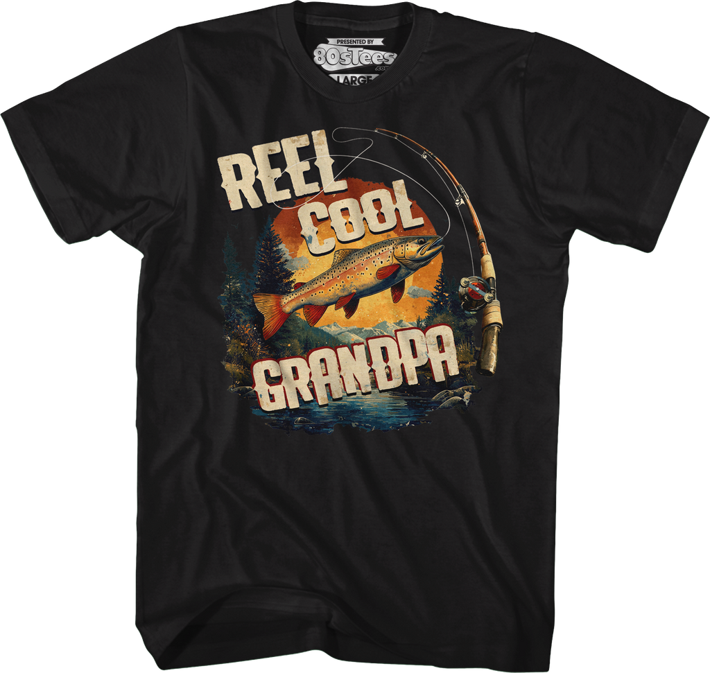 Reel Cool Grandpa T-Shirt Hoodie, Sweatshirt | CiraTrend.com (Image 1)