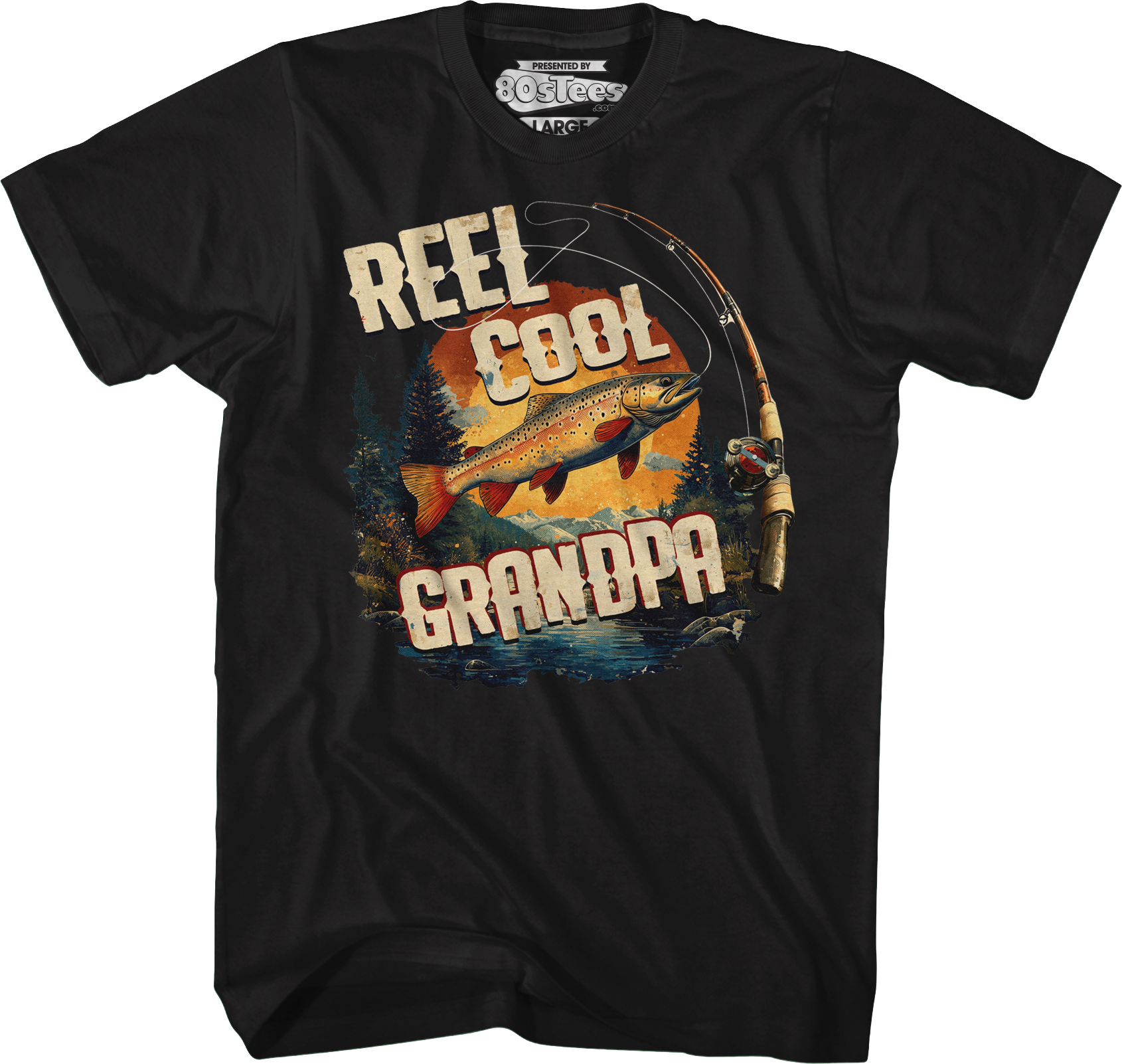 Reel Cool Grandpa T-Shirt Hoodie, Sweatshirt | CiraTrend.com (Image 1)
