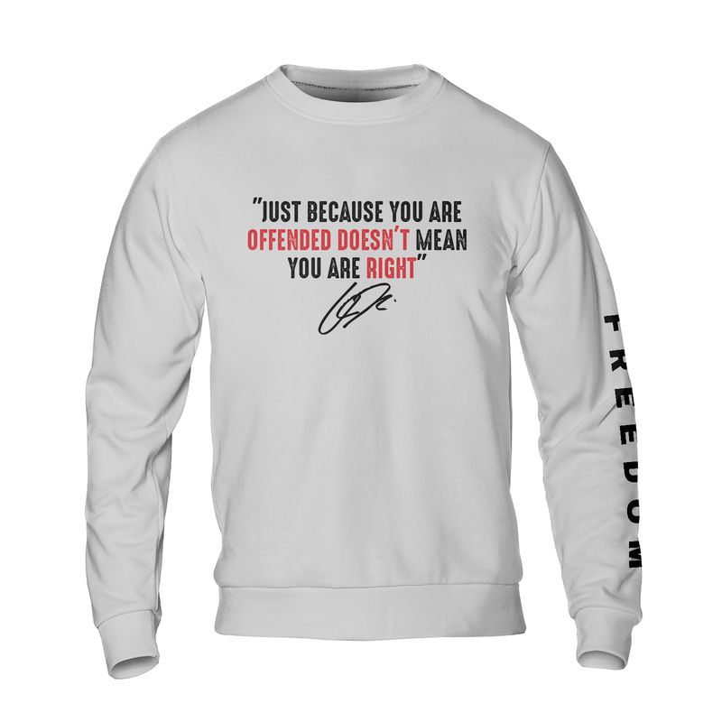 Freedom Charlie Kirk Just Because You Are Offended Sweatshirt T-Shirts, Hoodie | CiraTrend.com (Image 3)