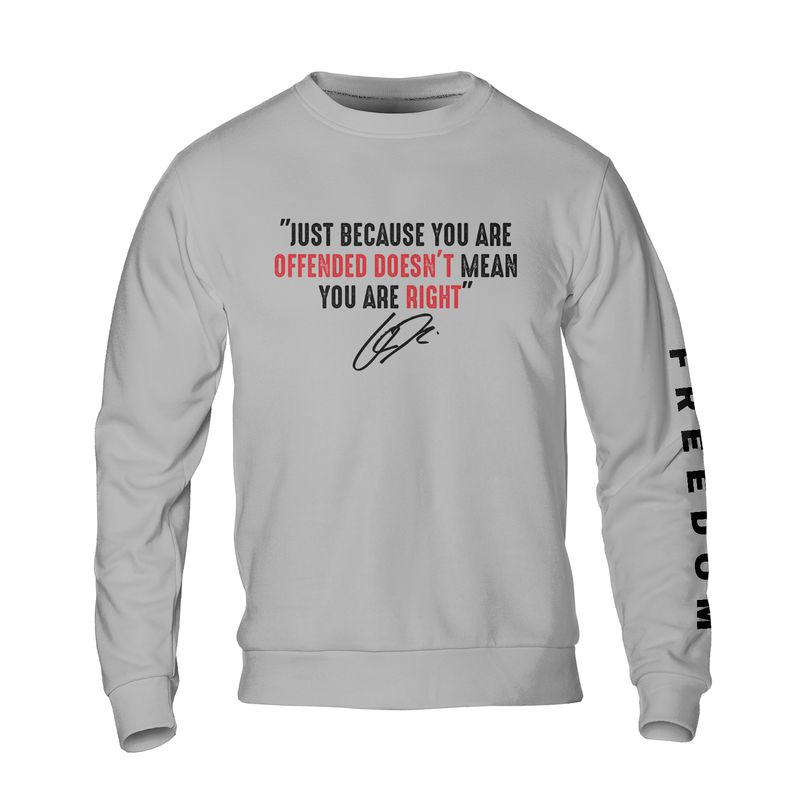 Freedom Charlie Kirk Just Because You Are Offended Sweatshirt T-Shirts, Hoodie | CiraTrend.com (Image 4)