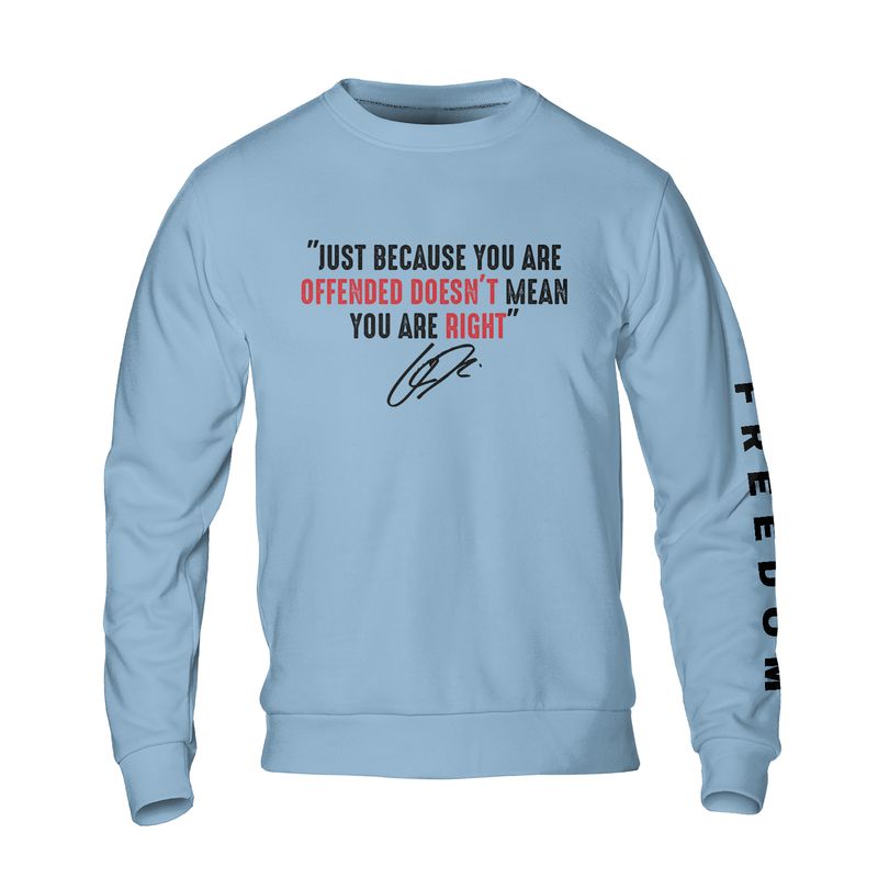 Freedom Charlie Kirk Just Because You Are Offended Sweatshirt T-Shirts, Hoodie | CiraTrend.com (Image 5)