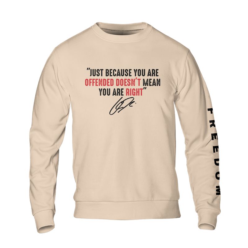 Freedom Charlie Kirk Just Because You Are Offended Sweatshirt T-Shirts, Hoodie | CiraTrend.com (Image 2)