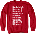 Reindeer Names Christmas Sweatshirt T-Shirts, Hoodie | CiraTrend.com (Image 1)