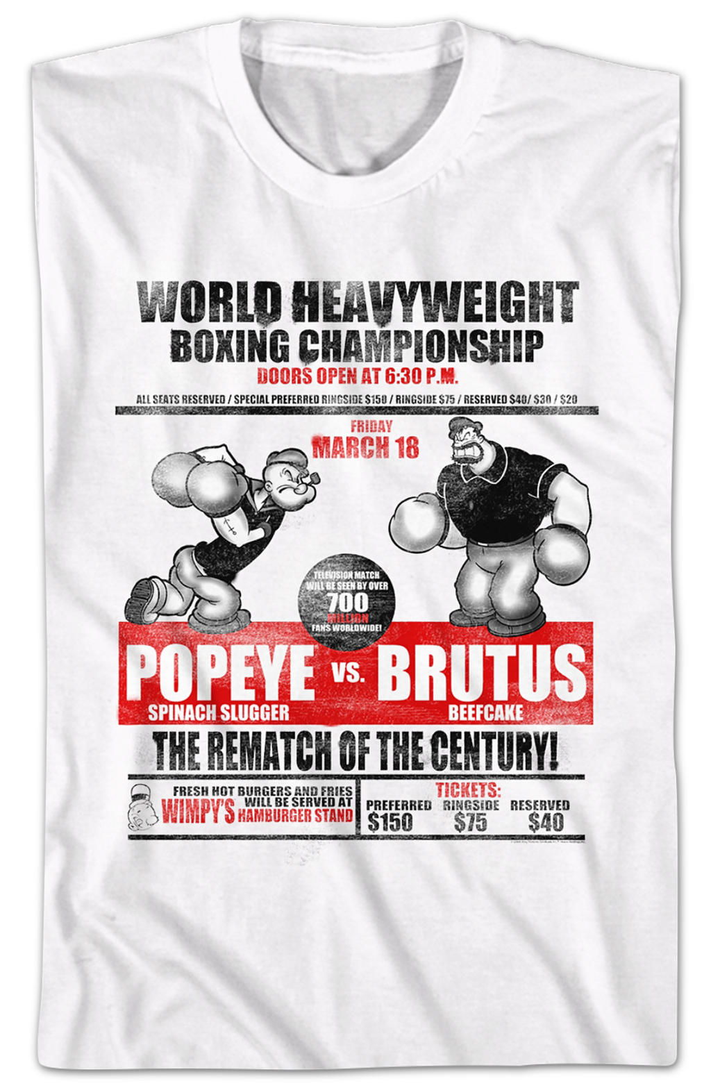 Rematch Of The Century Popeye T-Shirt Hoodie, Sweatshirt | CiraTrend.com (Image 2)