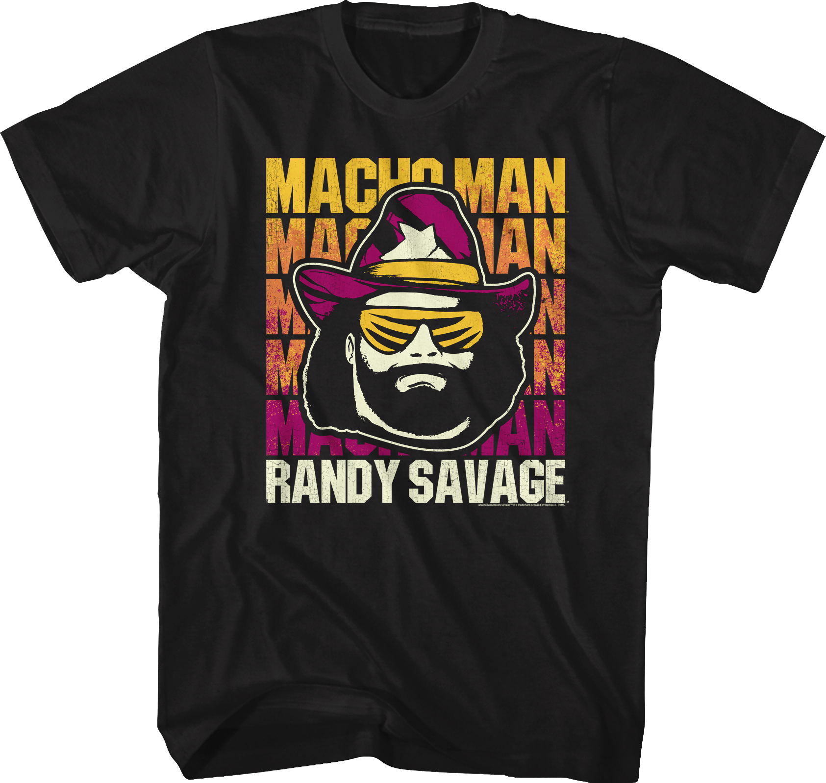Repeating Macho Man Logo Randy Savage T-Shirt Hoodie, Sweatshirt | CiraTrend.com (Image 1)