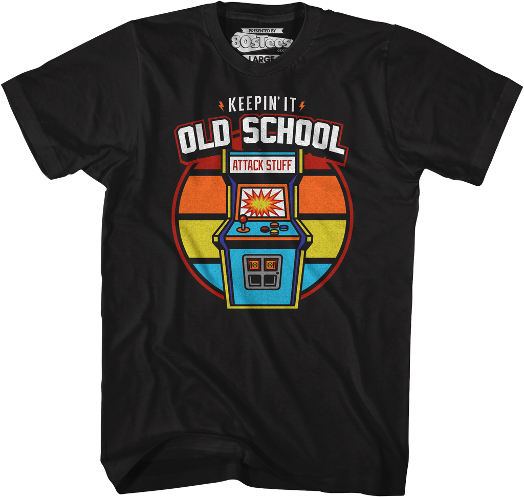 Retro Arcade Game Keepin' It Old School T-Shirt Hoodie, Sweatshirt | CiraTrend.com (Image 1)