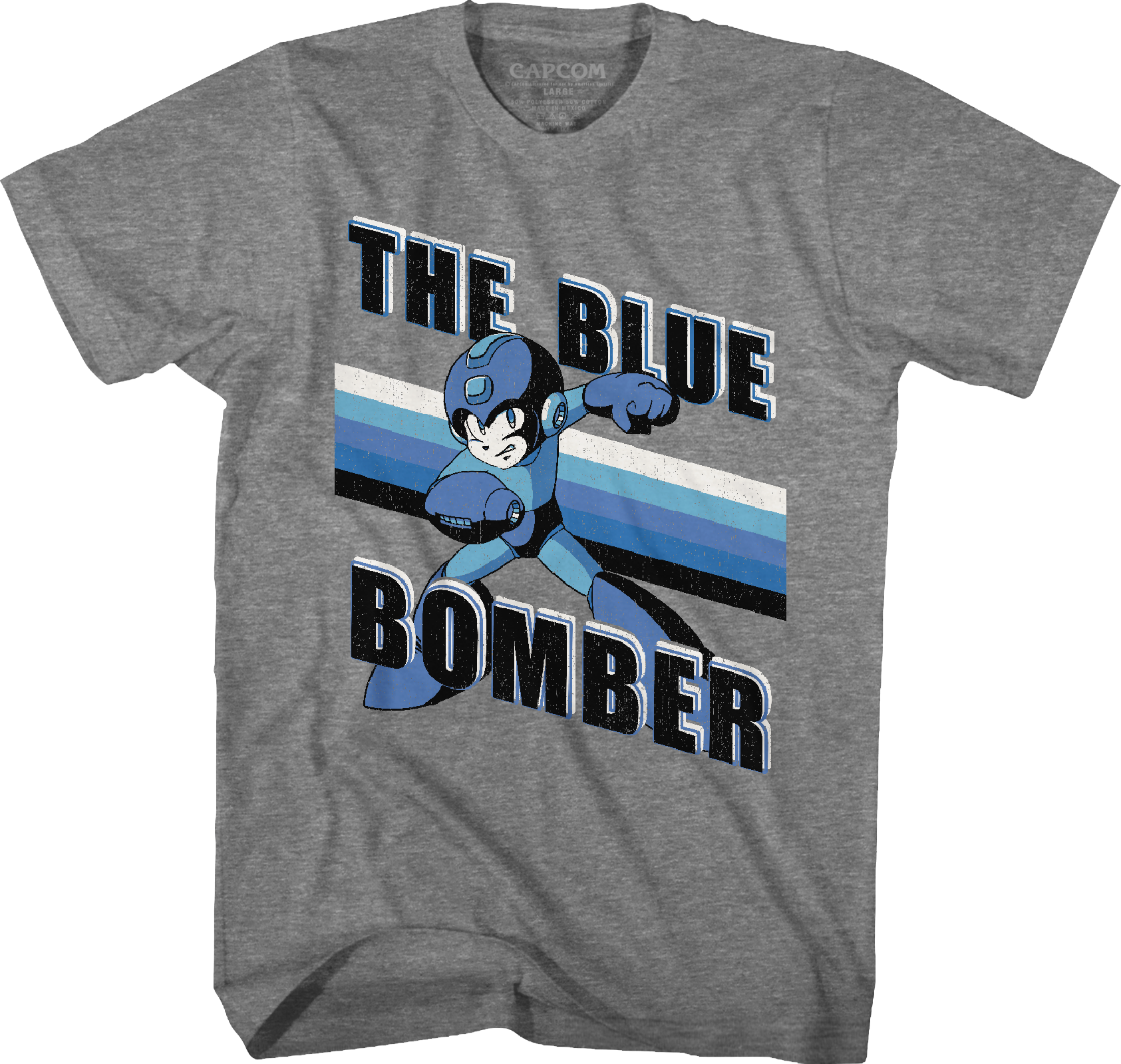 Retro Blue Bomber Mega Man T-Shirt Hoodie, Sweatshirt | CiraTrend.com (Image 1)