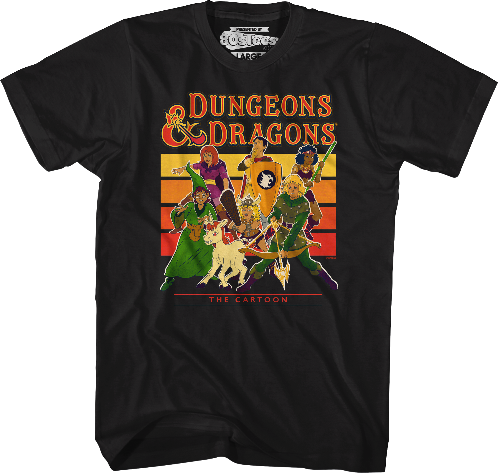 Retro Cartoon Stripes Dungeons & Dragons T-Shirts, Hoodie, Sweatshirt