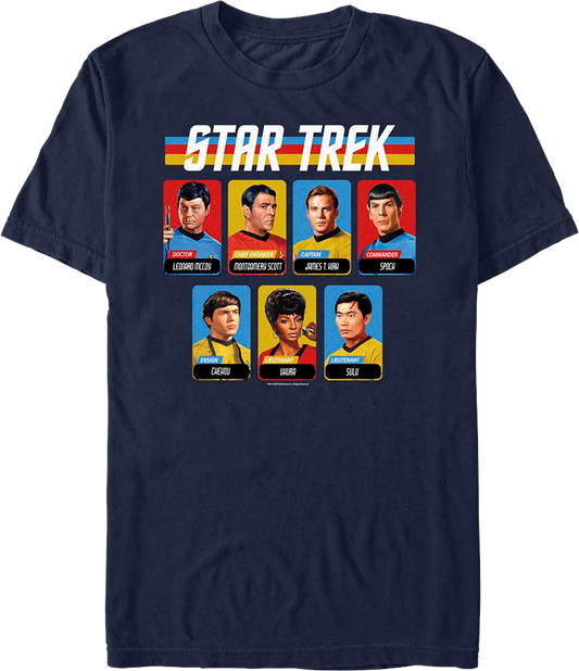 Retro Cast Table Star Trek T-Shirt