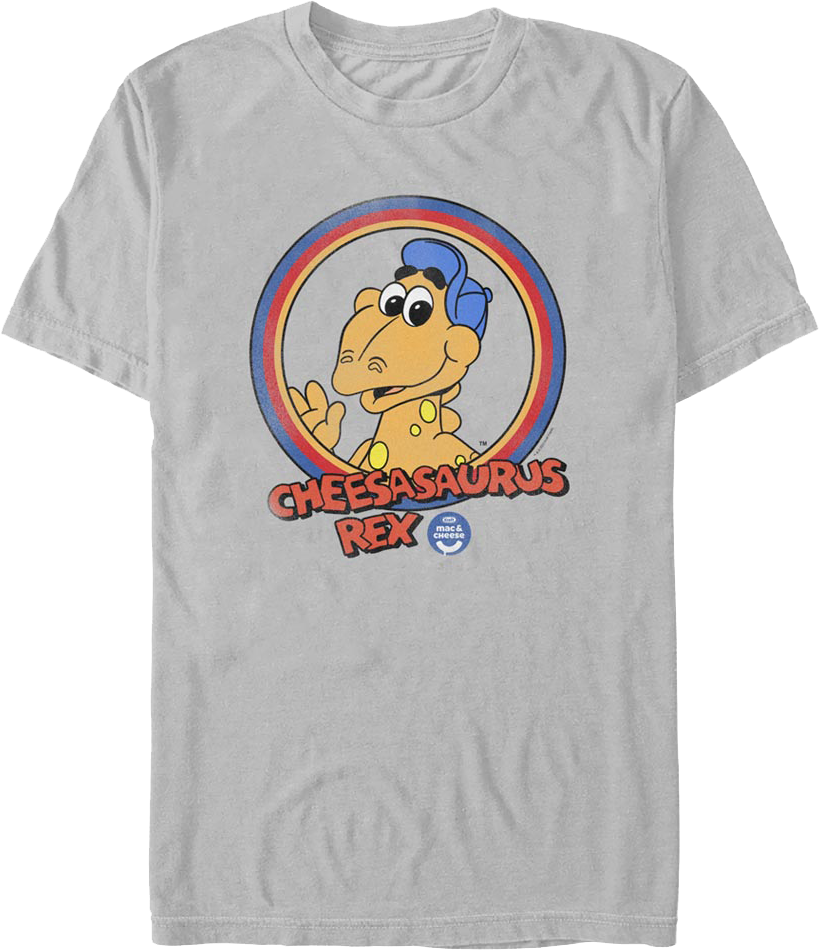 Retro Circle Cheesasaurus Rex Kraft T-Shirt Hoodie, Sweatshirt | CiraTrend.com (Image 1)