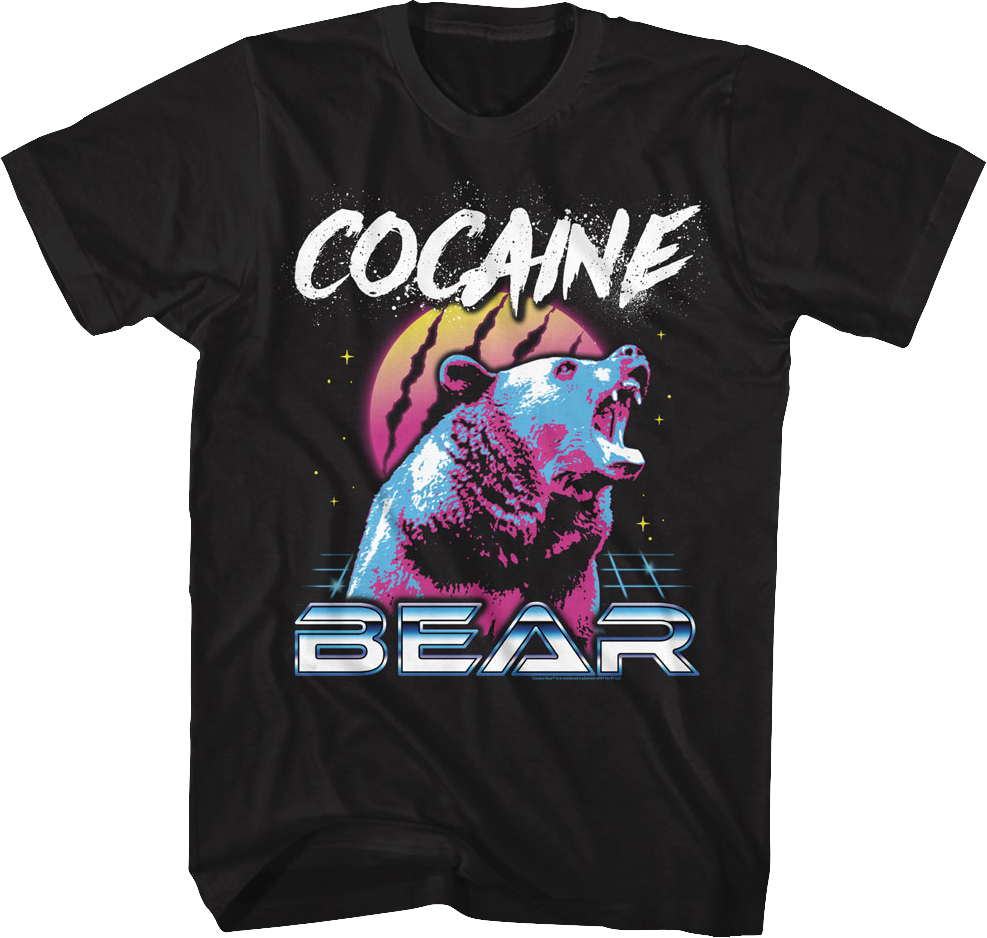 Retro Cocaine Bear T-Shirt Hoodie, Sweatshirt | CiraTrend.com (Image 1)