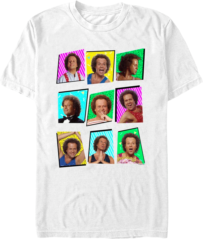 Retro Collage Richard Simmons T-Shirt Hoodie, Sweatshirt | CiraTrend.com (Image 1)