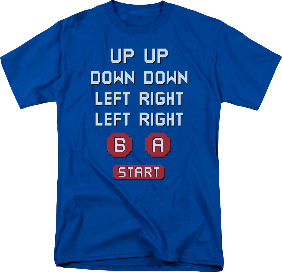 Retro Contra Cheat Code 30 Lives T-Shirt Hoodie, Sweatshirt | CiraTrend.com (Image 1)