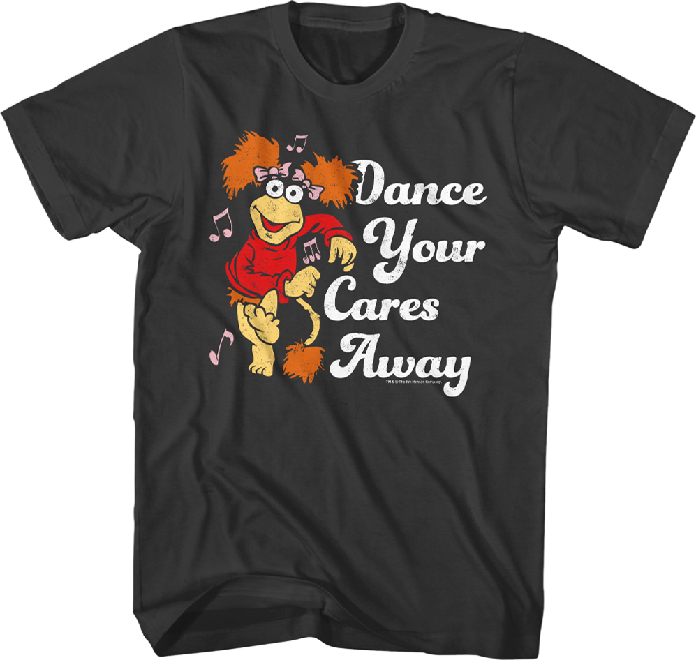 Retro Dance Your Cares Away Fraggle Rock T-Shirt Hoodie, Sweatshirt | CiraTrend.com (Image 1)