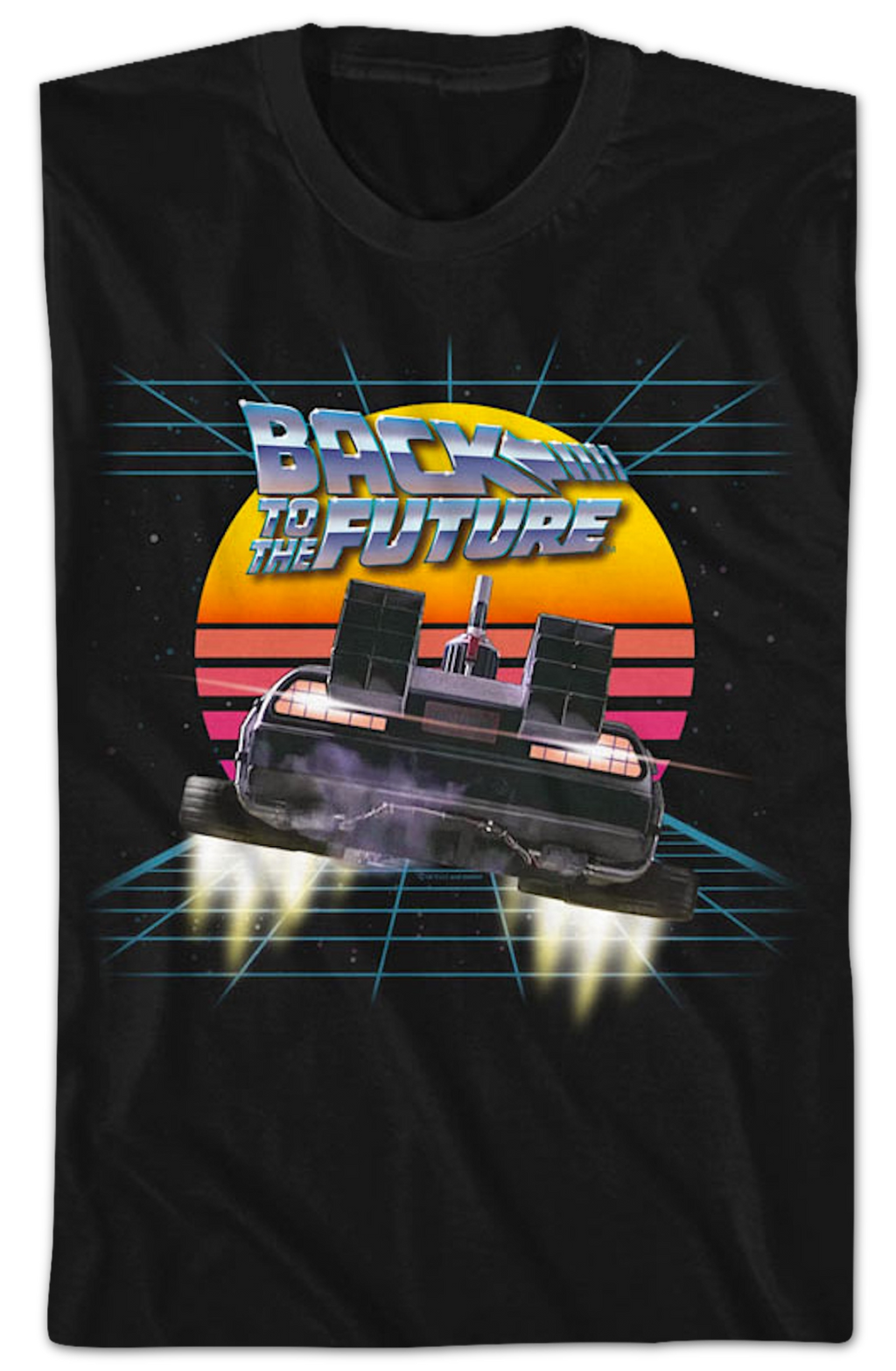 Retro DeLorean And Sunset Back To The Future T-Shirt Hoodie, Sweatshirt | CiraTrend.com (Image 2)