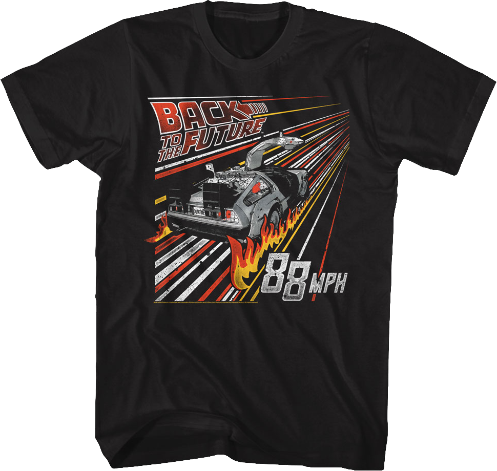 Retro Fire Tracks Back To The Future T-Shirt Hoodie, Sweatshirt | CiraTrend.com (Image 1)