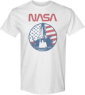 Retro Flag Blastoff NASA T-Shirt Hoodie, Sweatshirt | CiraTrend.com (Image 1)