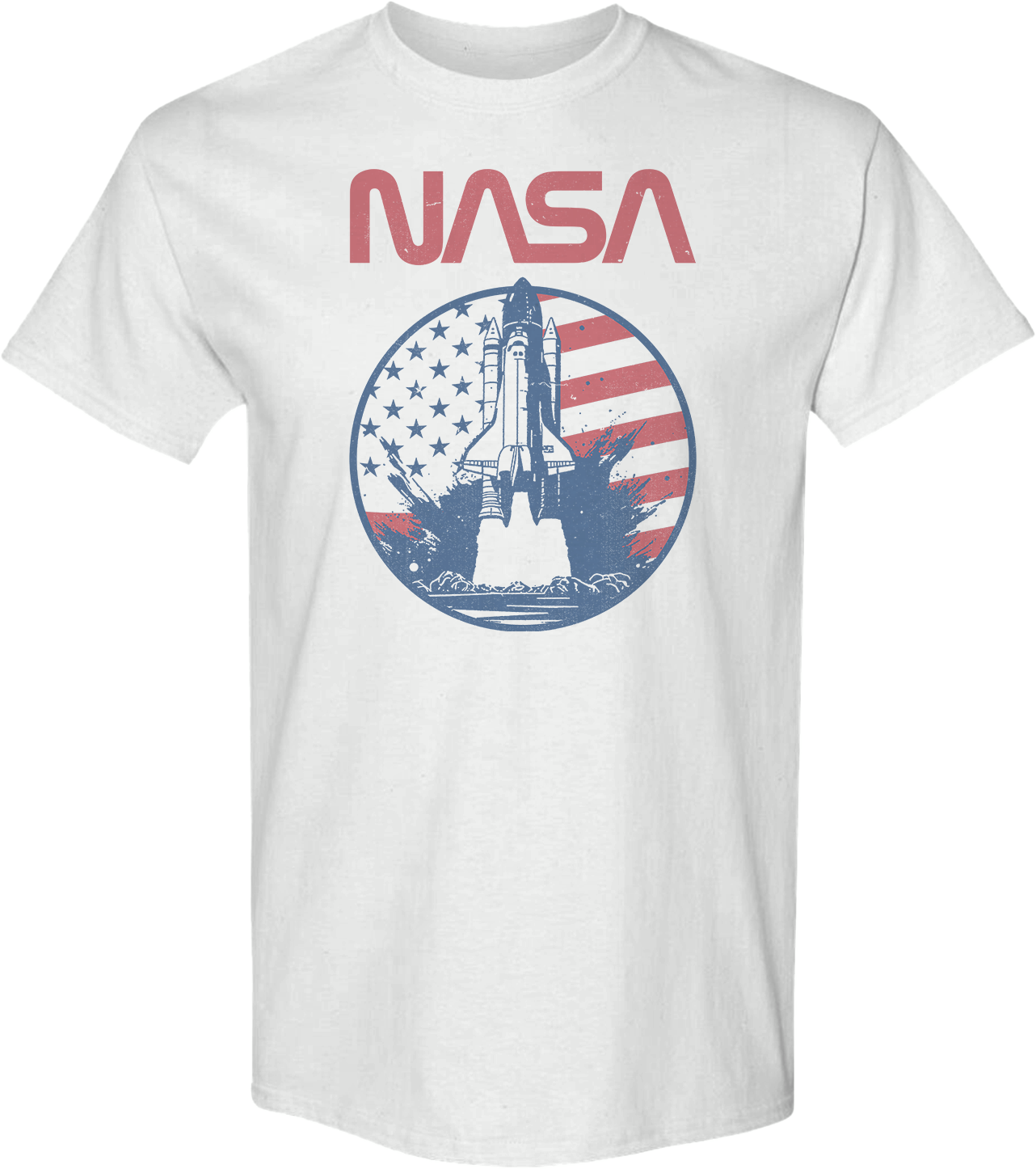 Retro Flag Blastoff NASA T-Shirt Hoodie, Sweatshirt | CiraTrend.com (Image 1)