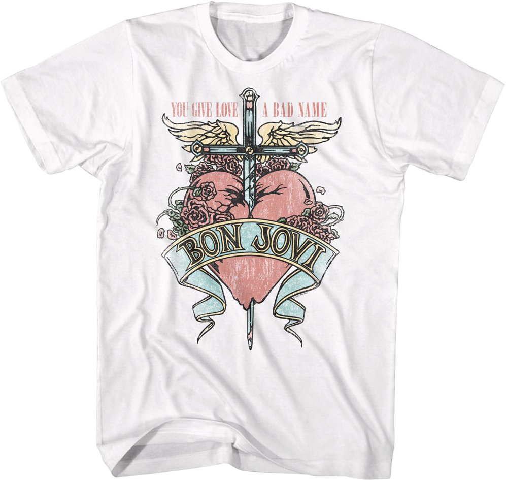 Retro Floral Logo Bon Jovi T-Shirt Hoodie, Sweatshirt | CiraTrend.com (Image 1)