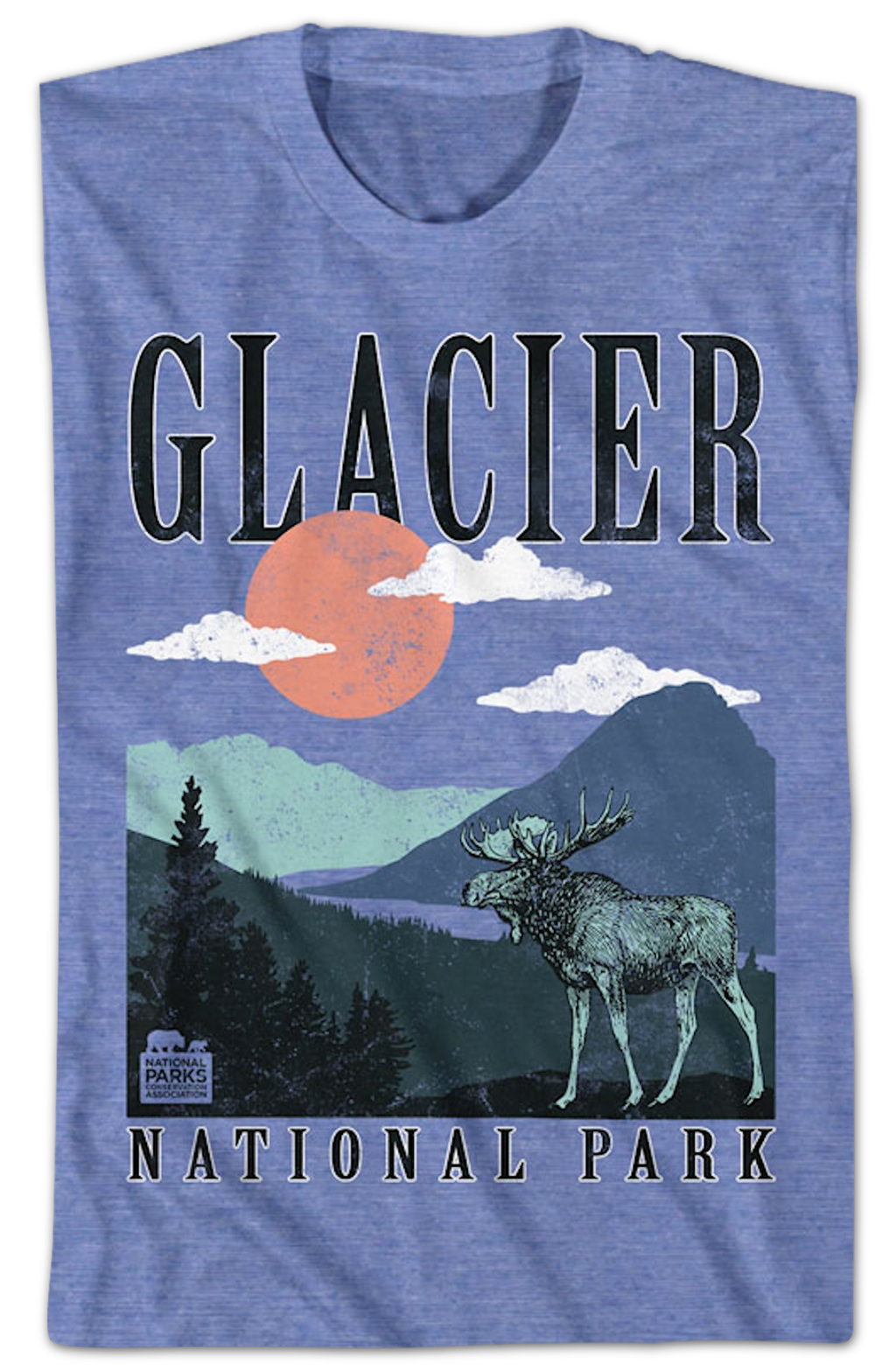 Retro Glacier National Park T-Shirt Hoodie, Sweatshirt | CiraTrend.com (Image 2)