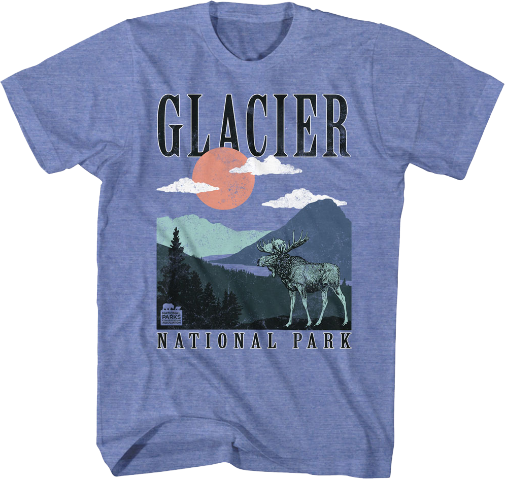 Retro Glacier National Park T-Shirt Hoodie, Sweatshirt | CiraTrend.com (Image 1)