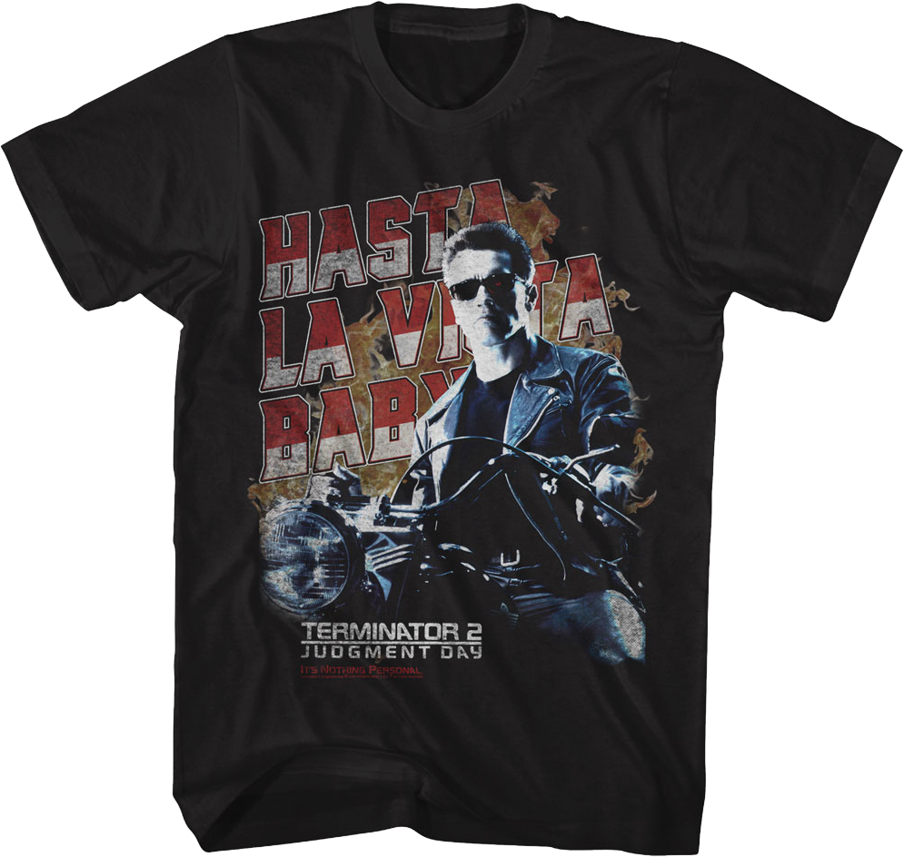 Retro Hasta La Vista Baby Terminator 2: Judgment Day T-Shirt Hoodie, Sweatshirt | CiraTrend.com (Image 1)
