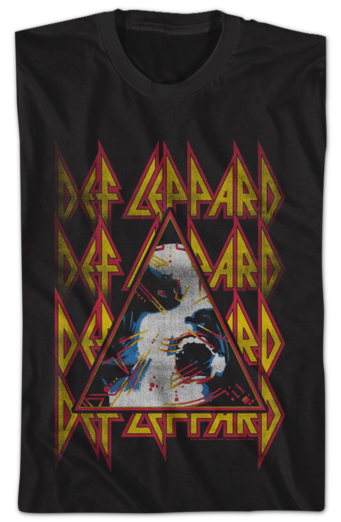 Retro Hysteria Triangle Def Leppard T-Shirt Hoodie, Sweatshirt | CiraTrend.com (Image 2)