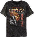 Retro Japanese Poster Halloween Mineral Wash T-Shirt Hoodie, Sweatshirt | CiraTrend.com (Image 1)