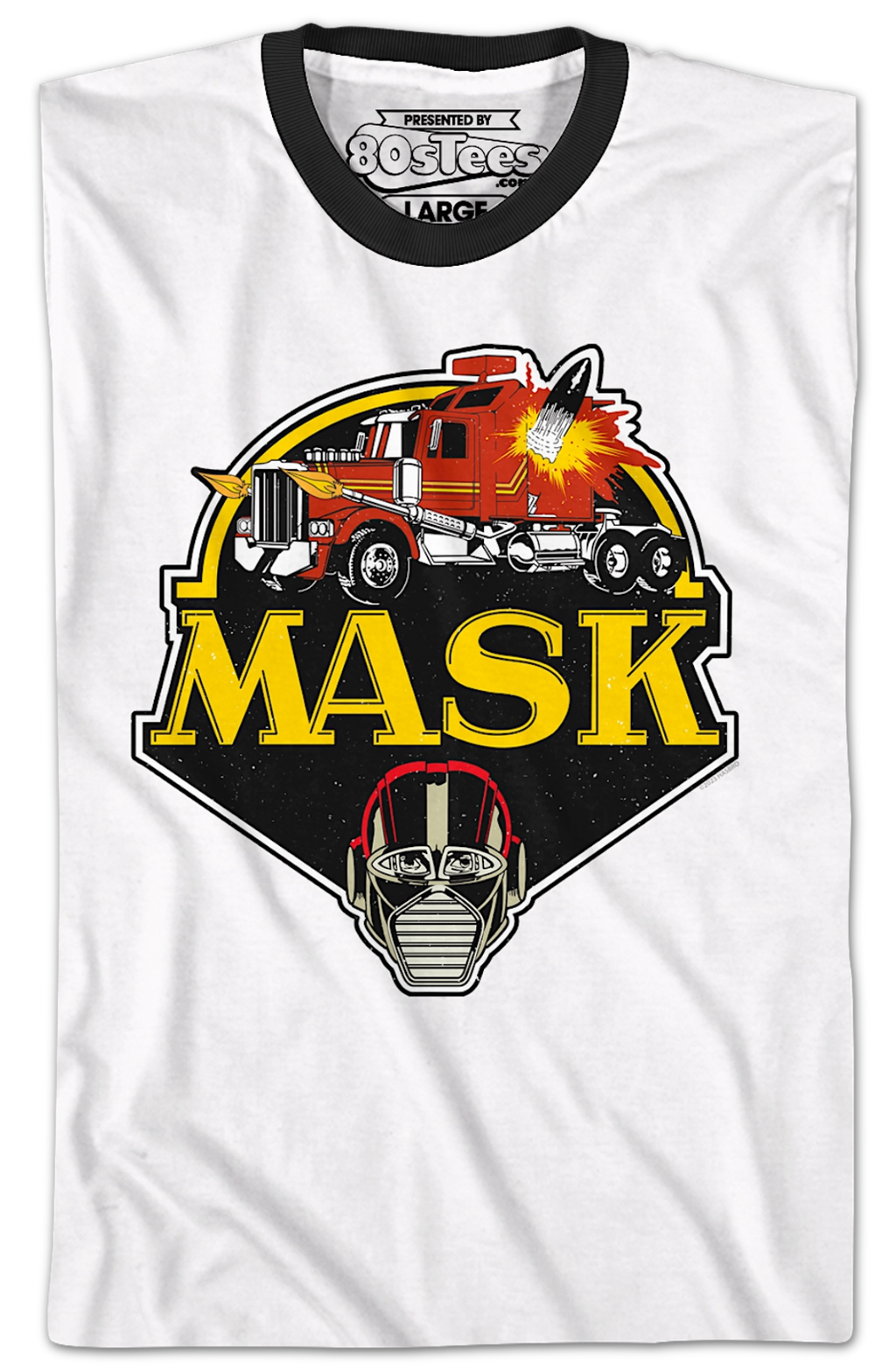 Retro Logo MASK Ringer Shirt Hoodie, Sweatshirt | CiraTrend.com (Image 2)