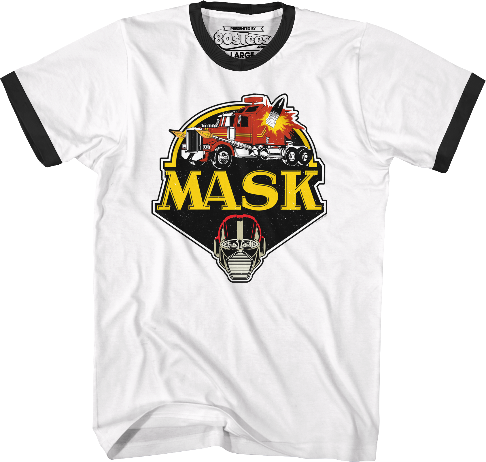 Retro Logo MASK Ringer Shirt Hoodie, Sweatshirt | CiraTrend.com (Image 1)