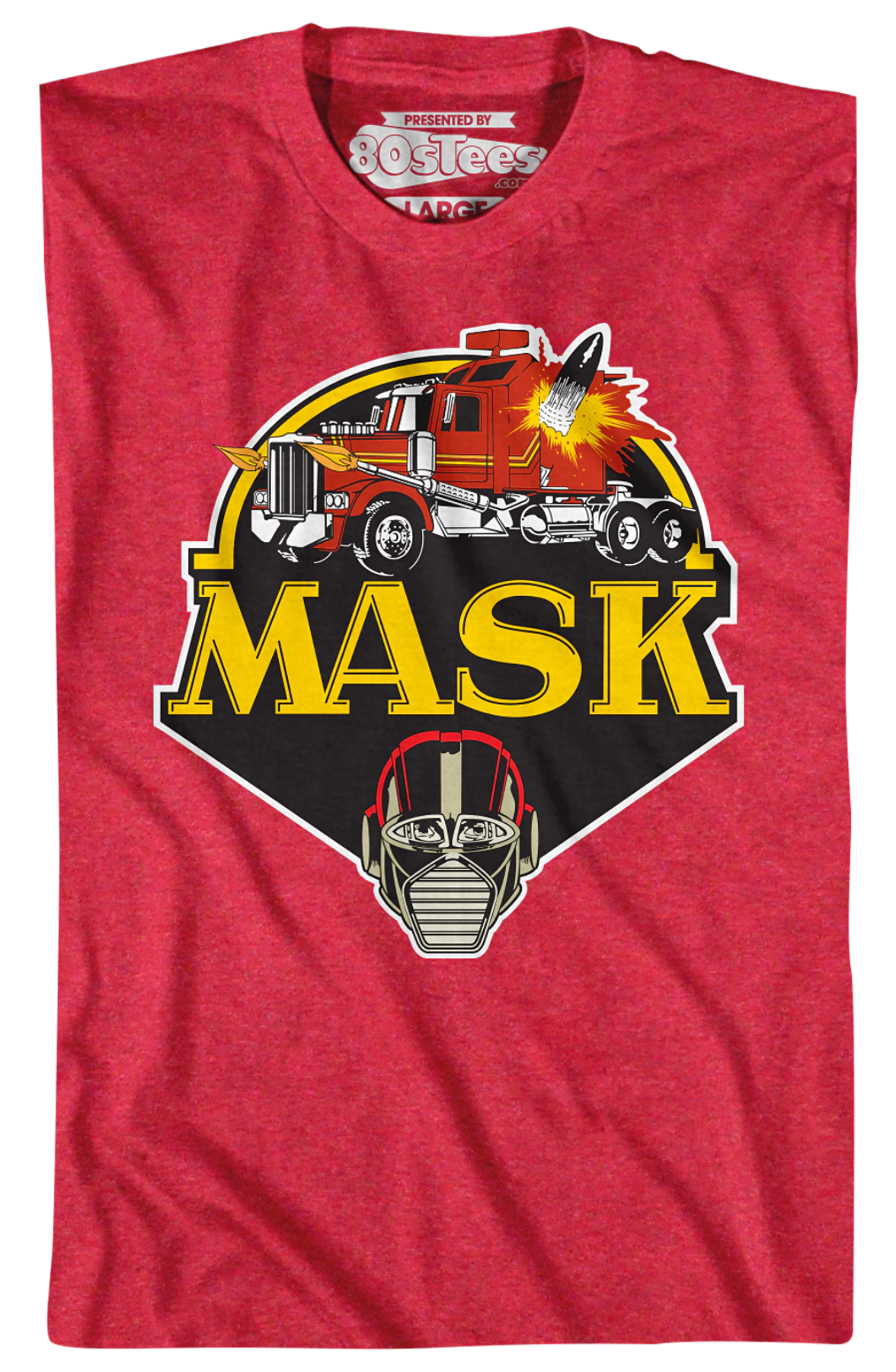 Retro Red Logo MASK Shirt Hoodie, Sweatshirt | CiraTrend.com (Image 2)