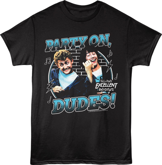 Retro Party On Dudes Bill & Ted's Excellent Adventure T-Shirt