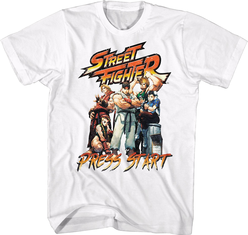 Retro Press Start Street Fighter T-Shirt