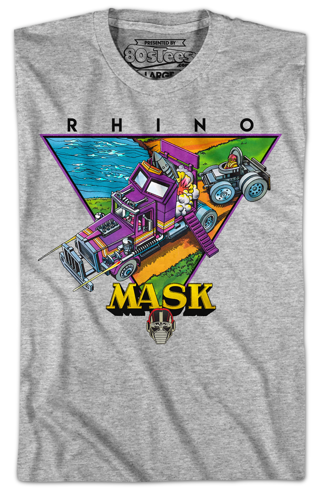 Retro Rhino MASK T-Shirt Hoodie, Sweatshirt | CiraTrend.com (Image 2)
