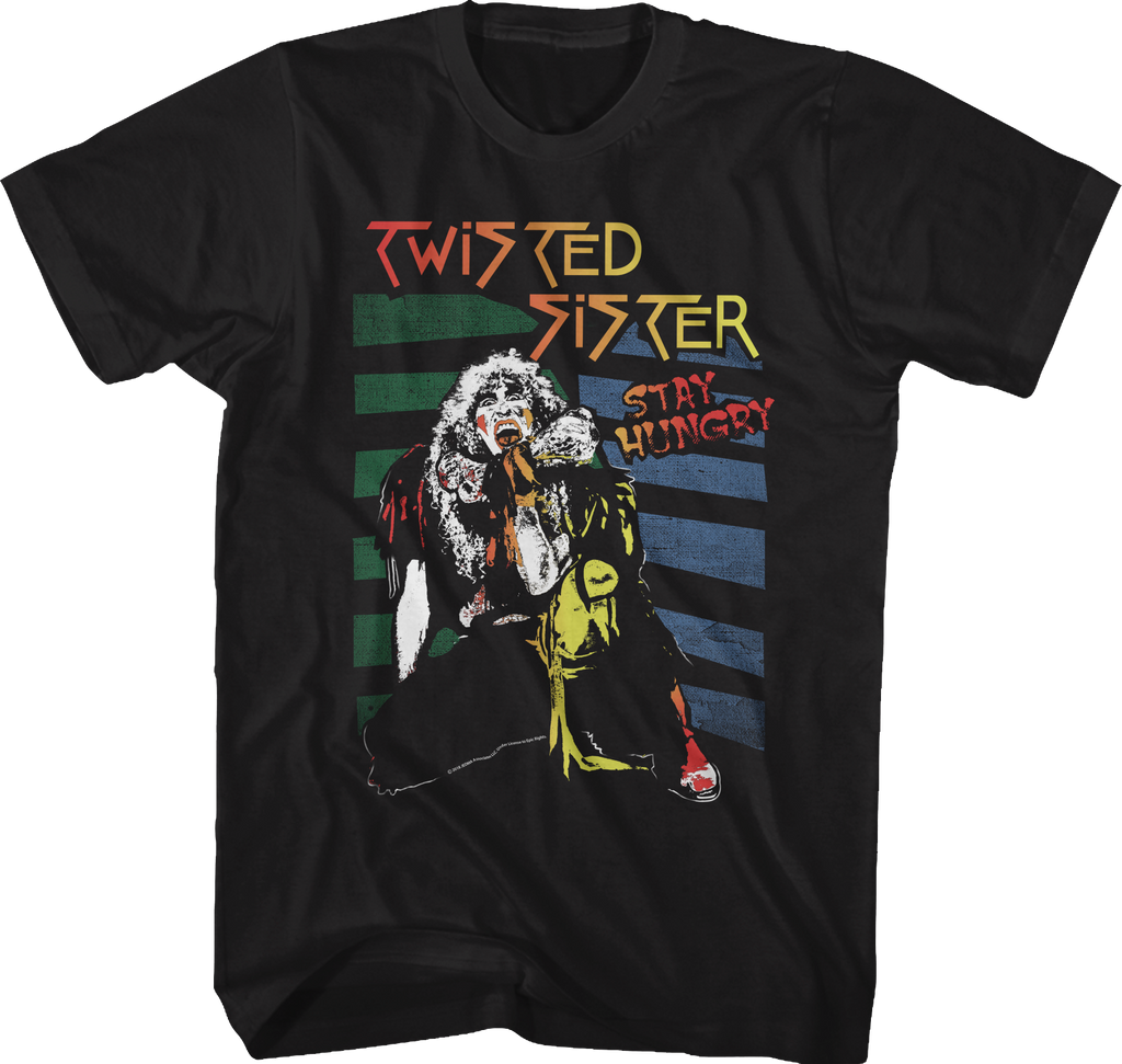 Retro Stay Hungry Twisted Sister T-Shirt Hoodie, Sweatshirt | CiraTrend.com (Image 1)