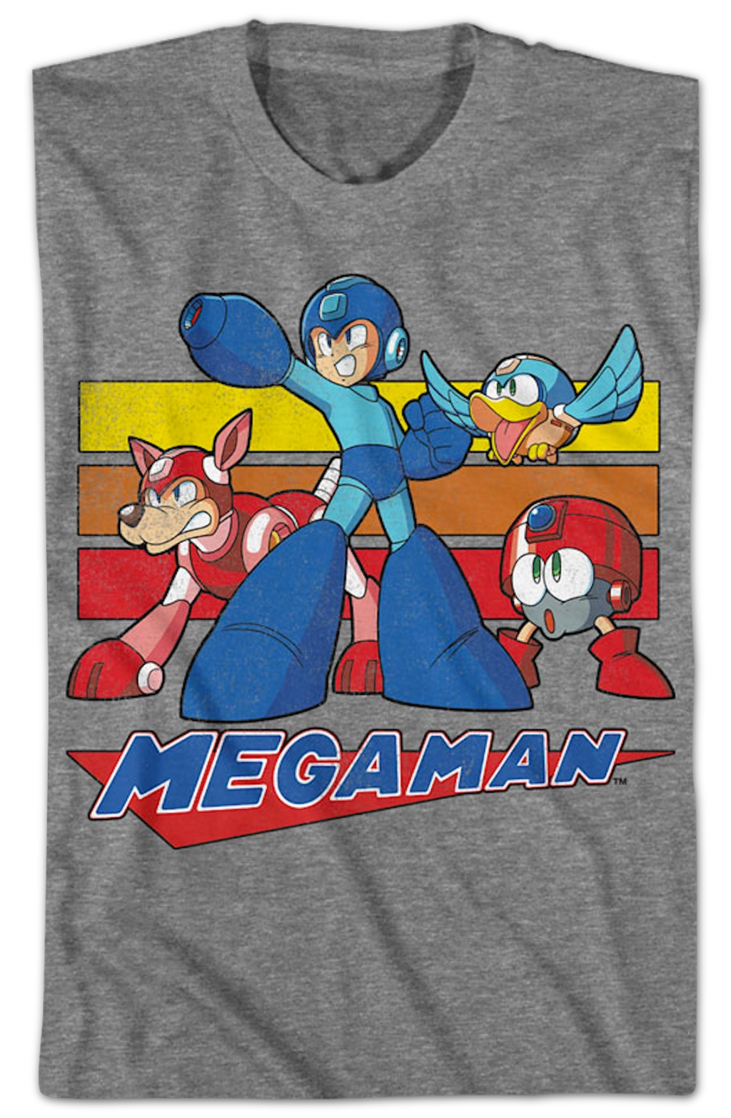 Retro Stripes Collage Mega Man T-Shirts, Hoodie, Sweatshirt