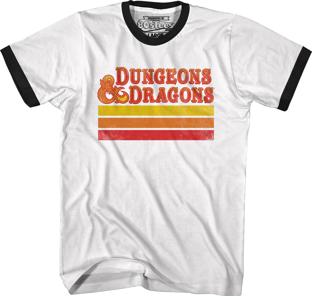 Retro Stripes Dungeons & Dragons Ringer Shirt T-Shirts, Hoodie, Sweatshirt