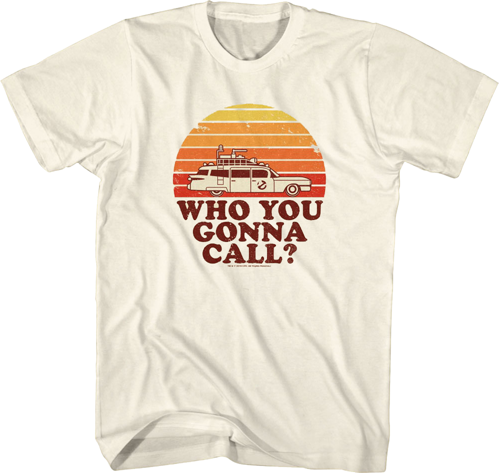 Retro Sunset Ghostbusters T-Shirt Hoodie, Sweatshirt | CiraTrend.com (Image 1)