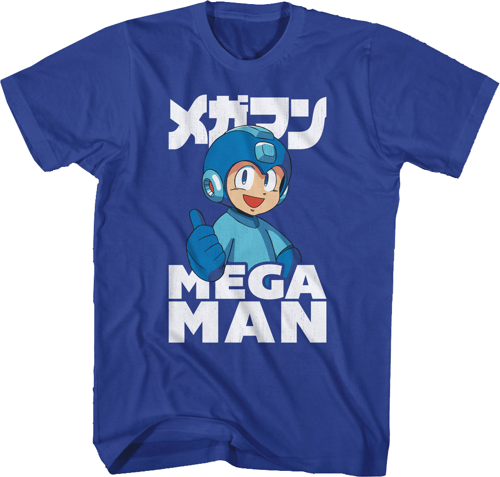 Retro Thumbs Up Mega Man T-Shirt Hoodie, Sweatshirt | CiraTrend.com (Image 1)