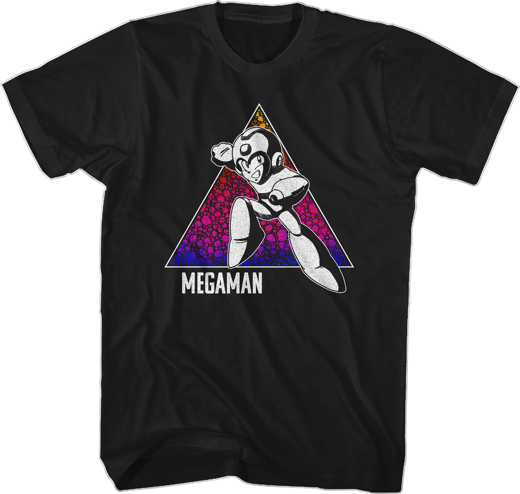 Retro Triangle Mega Man T-Shirt Hoodie, Sweatshirt | CiraTrend.com (Image 1)